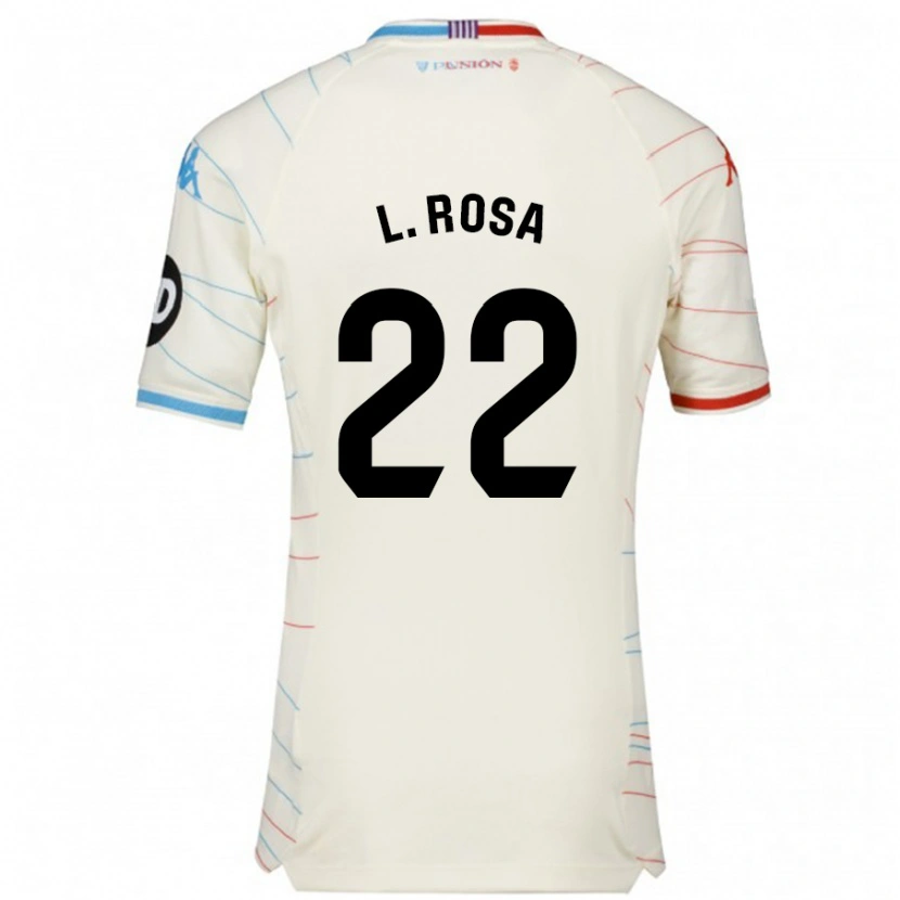 Danxen Mænd Lucas Rosa #22 Hvid Rød Blå Udebane Spillertrøjer 2024/25 Trøje T-Shirt