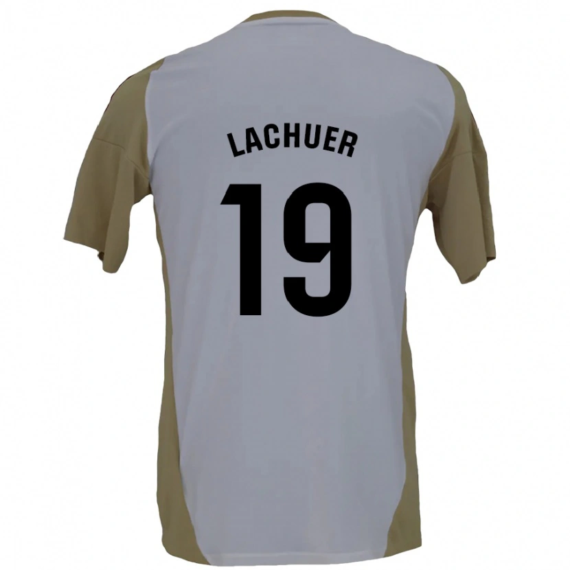 Danxen Mænd Mathis Lachuer #19 Brun Hvid Udebane Spillertrøjer 2024/25 Trøje T-Shirt