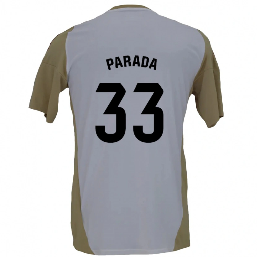 Danxen Mænd Victor Parada #33 Brun Hvid Udebane Spillertrøjer 2024/25 Trøje T-Shirt