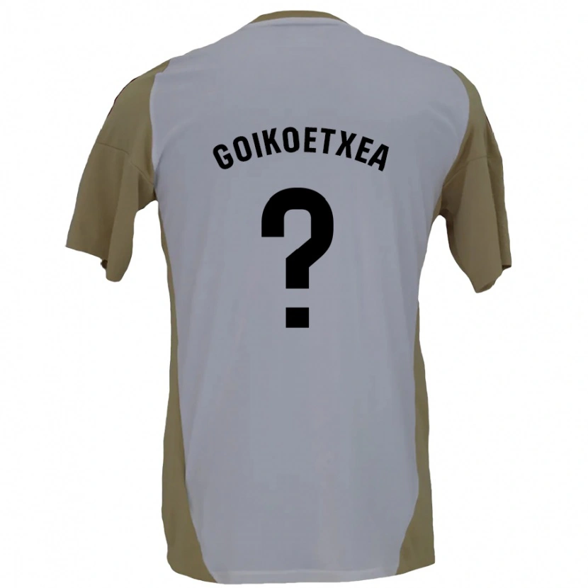 Danxen Mænd Imanol Goikoetxea #0 Brun Hvid Udebane Spillertrøjer 2024/25 Trøje T-Shirt