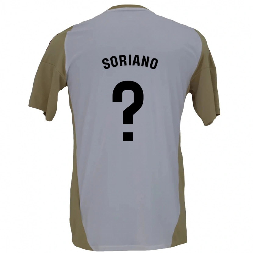 Danxen Mænd Adrián Soriano #0 Brun Hvid Udebane Spillertrøjer 2024/25 Trøje T-Shirt