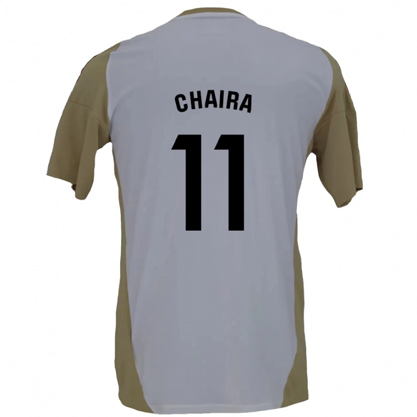 Danxen Mænd Ilyas Chaira #11 Brun Hvid Udebane Spillertrøjer 2024/25 Trøje T-Shirt