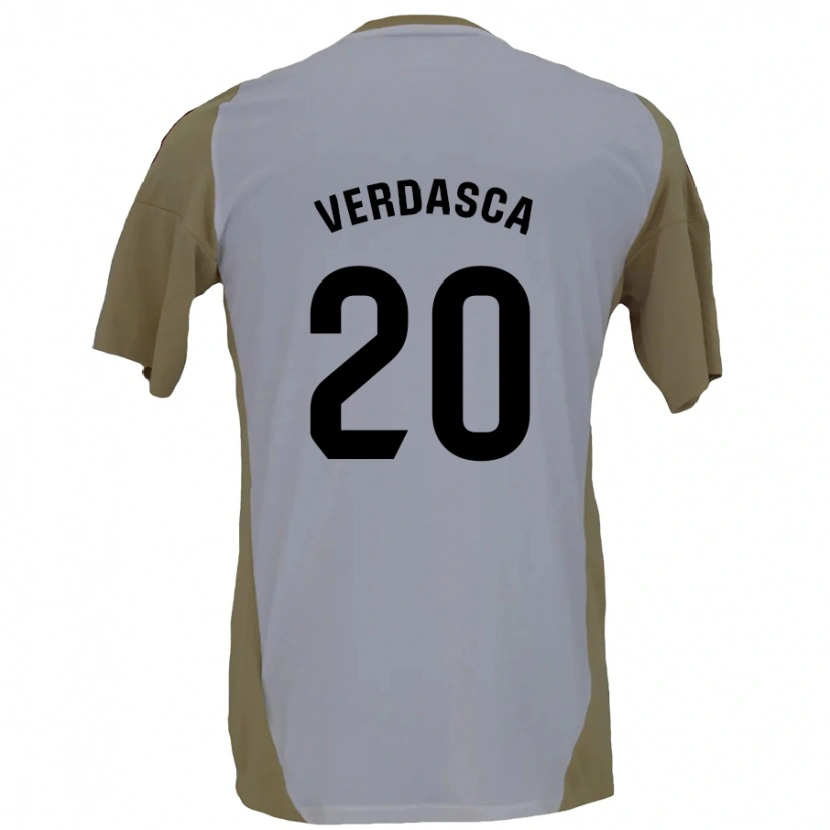 Danxen Mænd Diogo Verdasca #20 Brun Hvid Udebane Spillertrøjer 2024/25 Trøje T-Shirt