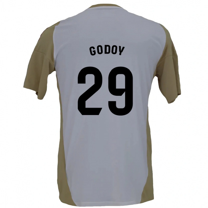 Danxen Mænd Alan Godoy #29 Brun Hvid Udebane Spillertrøjer 2024/25 Trøje T-Shirt