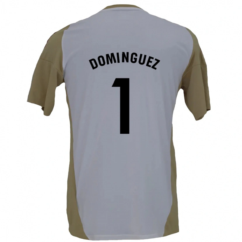 Danxen Mænd Iago Domínguez #1 Brun Hvid Udebane Spillertrøjer 2024/25 Trøje T-Shirt