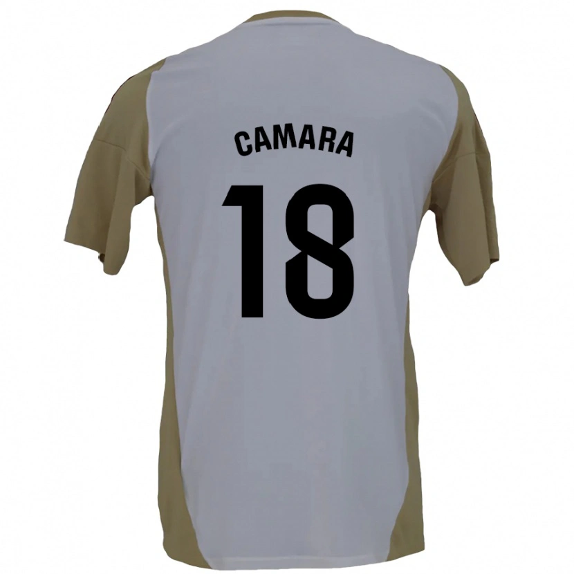 Danxen Mænd Aaron Cámara #18 Brun Hvid Udebane Spillertrøjer 2024/25 Trøje T-Shirt