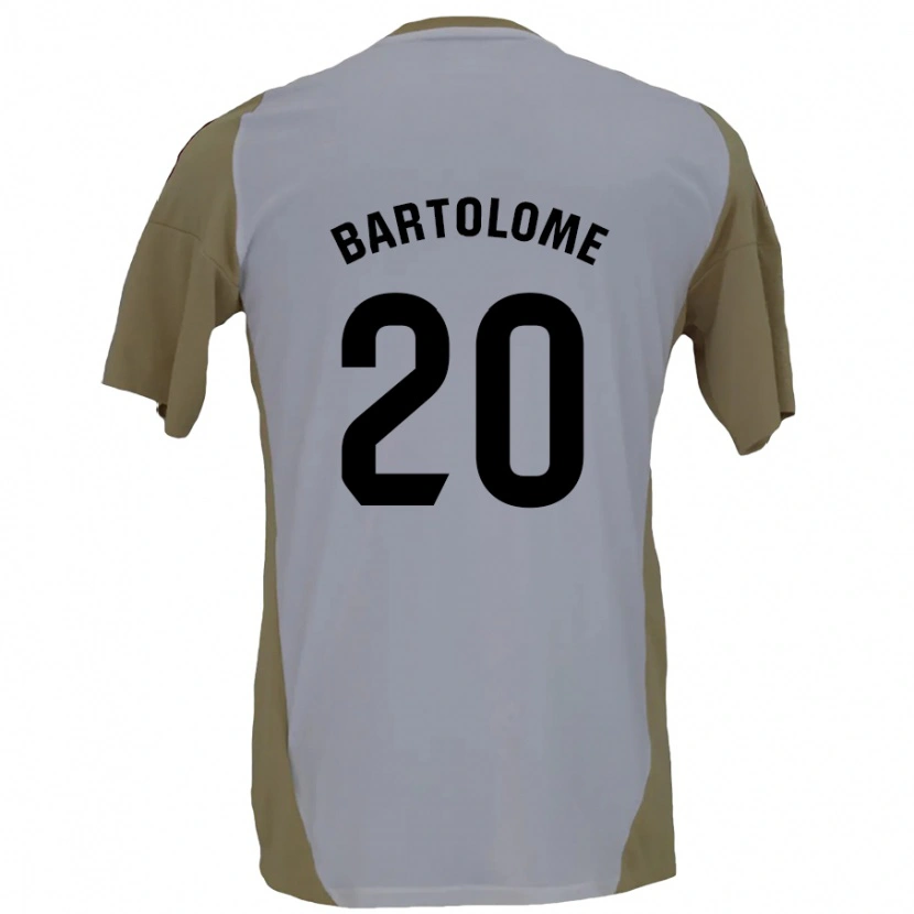 Danxen Mænd Diego Bartolomé #20 Brun Hvid Udebane Spillertrøjer 2024/25 Trøje T-Shirt