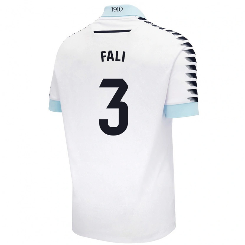 Danxen Mænd Fali #3 Hvid Blå Udebane Spillertrøjer 2024/25 Trøje T-Shirt