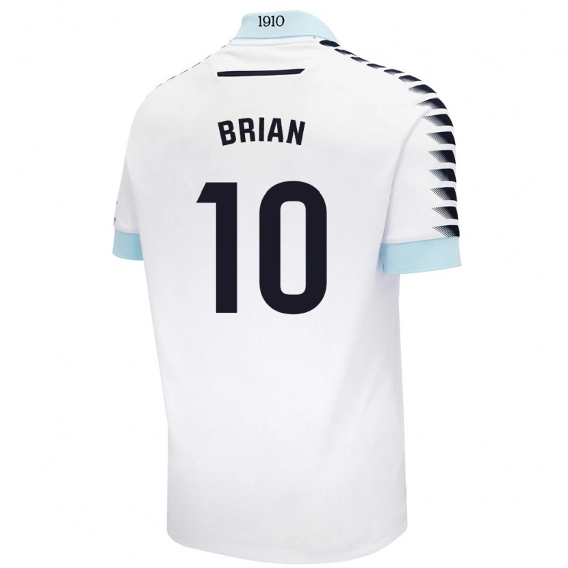 Danxen Mænd Brian Ocampo #10 Hvid Blå Udebane Spillertrøjer 2024/25 Trøje T-Shirt