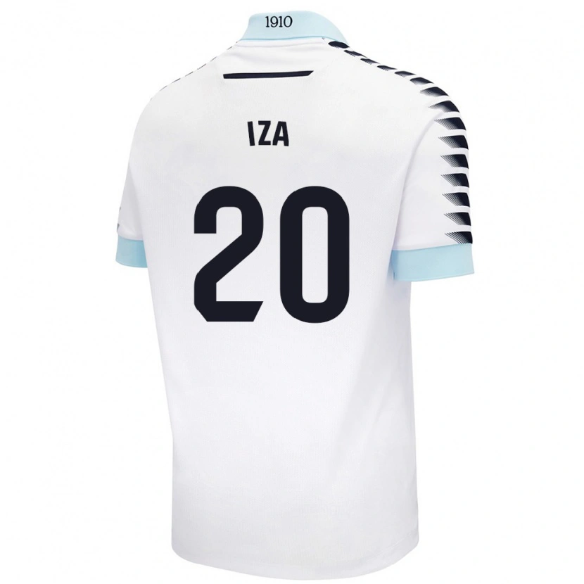 Danxen Mænd Iza Carcelén #20 Hvid Blå Udebane Spillertrøjer 2024/25 Trøje T-Shirt