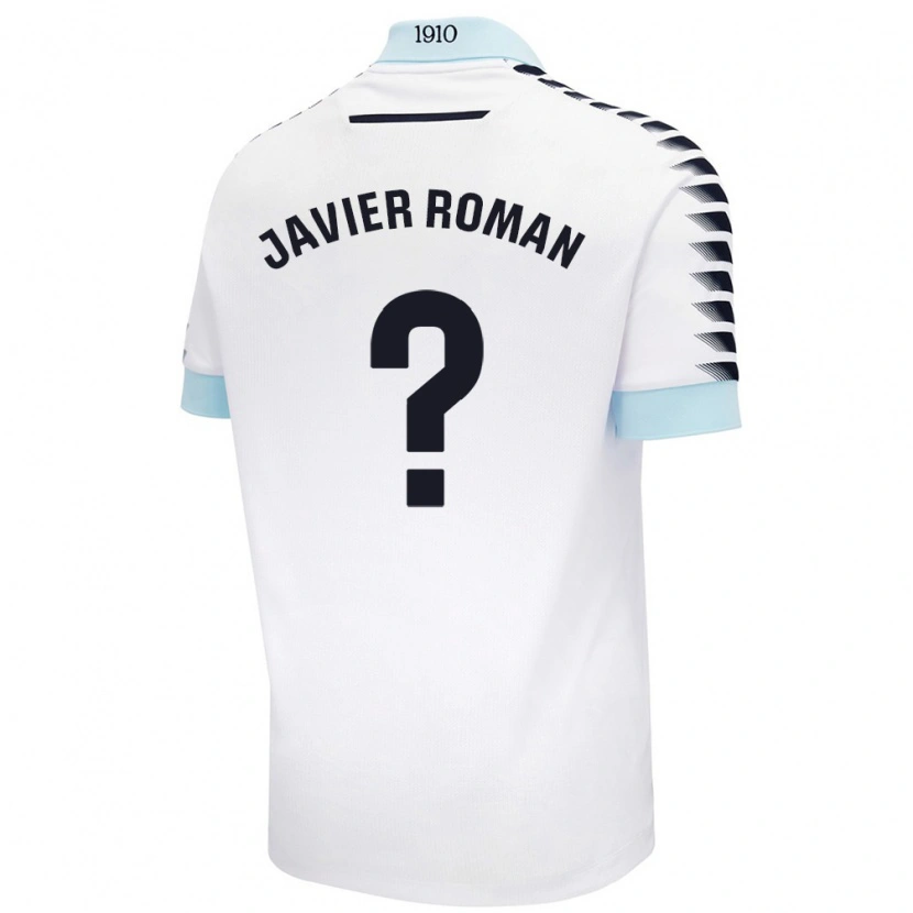 Danxen Mænd José Javier Román #0 Hvid Blå Udebane Spillertrøjer 2024/25 Trøje T-Shirt