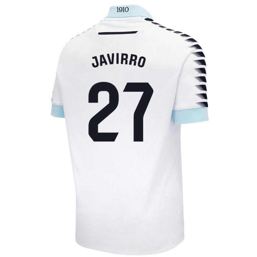Danxen Mænd Javirro #27 Hvid Blå Udebane Spillertrøjer 2024/25 Trøje T-Shirt