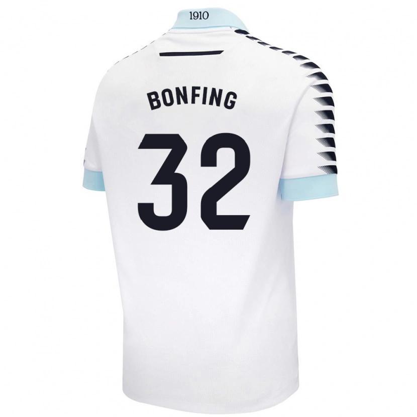 Danxen Mænd Boubacar Bonfing #32 Hvid Blå Udebane Spillertrøjer 2024/25 Trøje T-Shirt