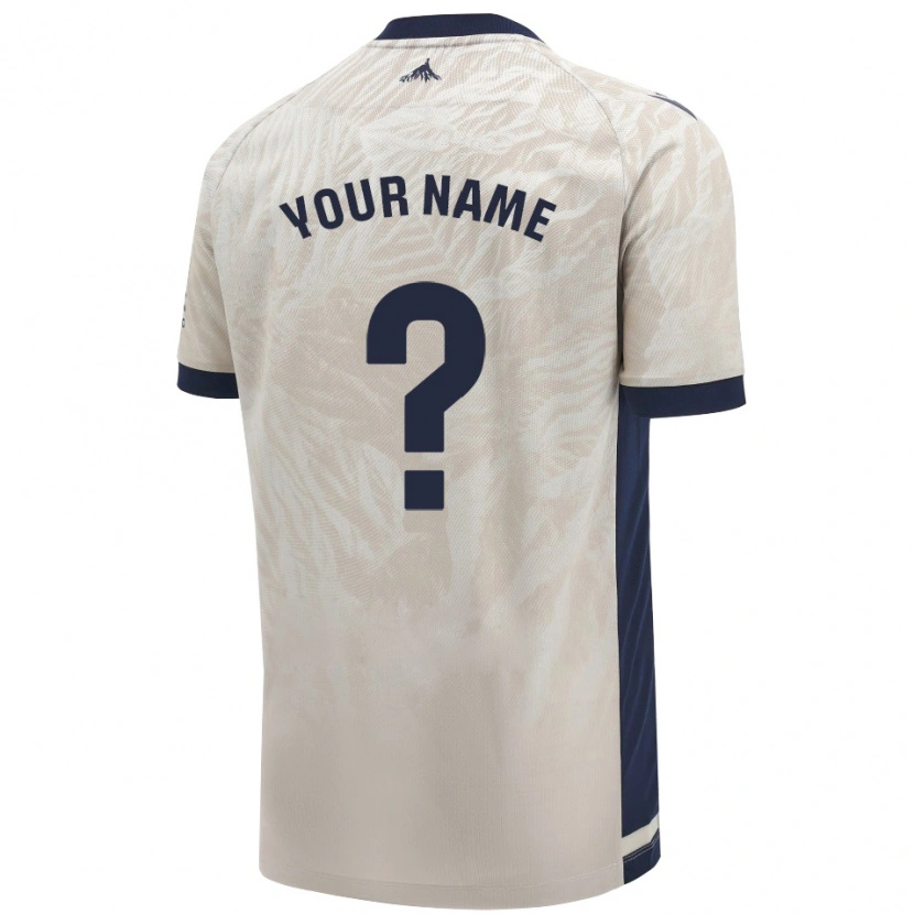 Danxen Mænd Dit Navn #0 Lysegrå Udebane Spillertrøjer 2024/25 Trøje T-Shirt