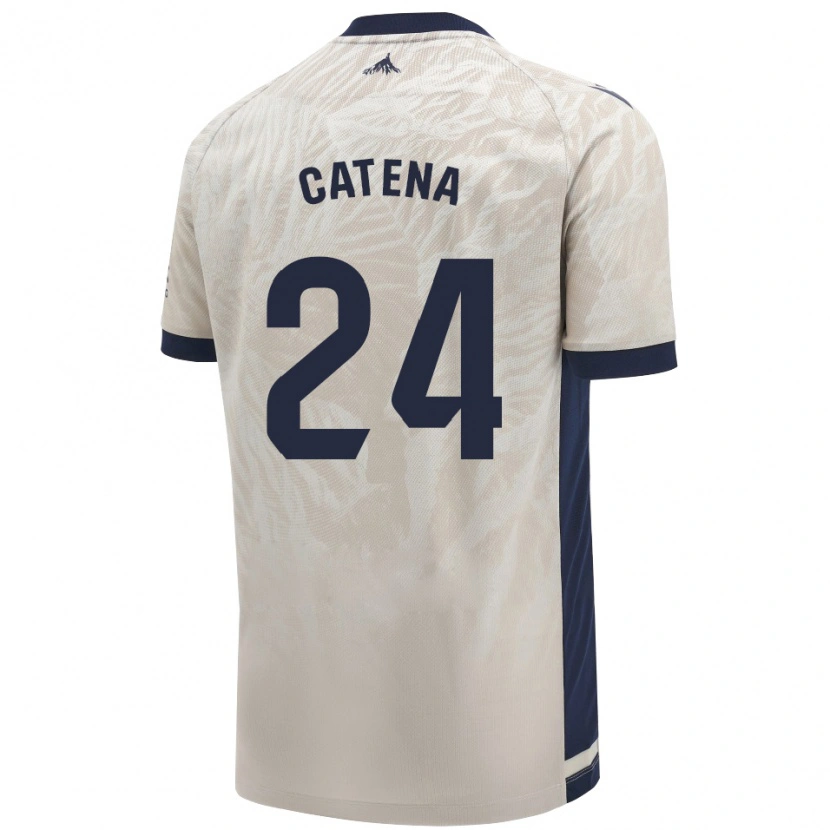 Danxen Mænd Alejandro Catena #24 Lysegrå Udebane Spillertrøjer 2024/25 Trøje T-Shirt