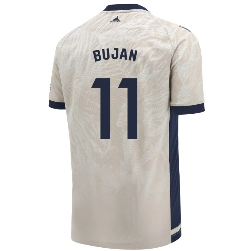 Danxen Mænd Unai Buján #11 Lysegrå Udebane Spillertrøjer 2024/25 Trøje T-Shirt