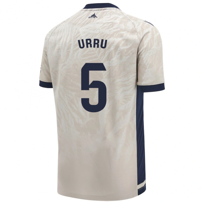 Danxen Mænd Irati Urruzola Bermúdez #5 Lysegrå Udebane Spillertrøjer 2024/25 Trøje T-Shirt