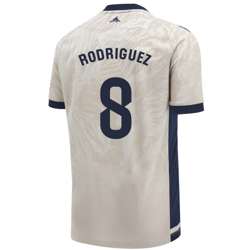 Danxen Mænd Vanessa Rodríguez Iribarren #8 Lysegrå Udebane Spillertrøjer 2024/25 Trøje T-Shirt