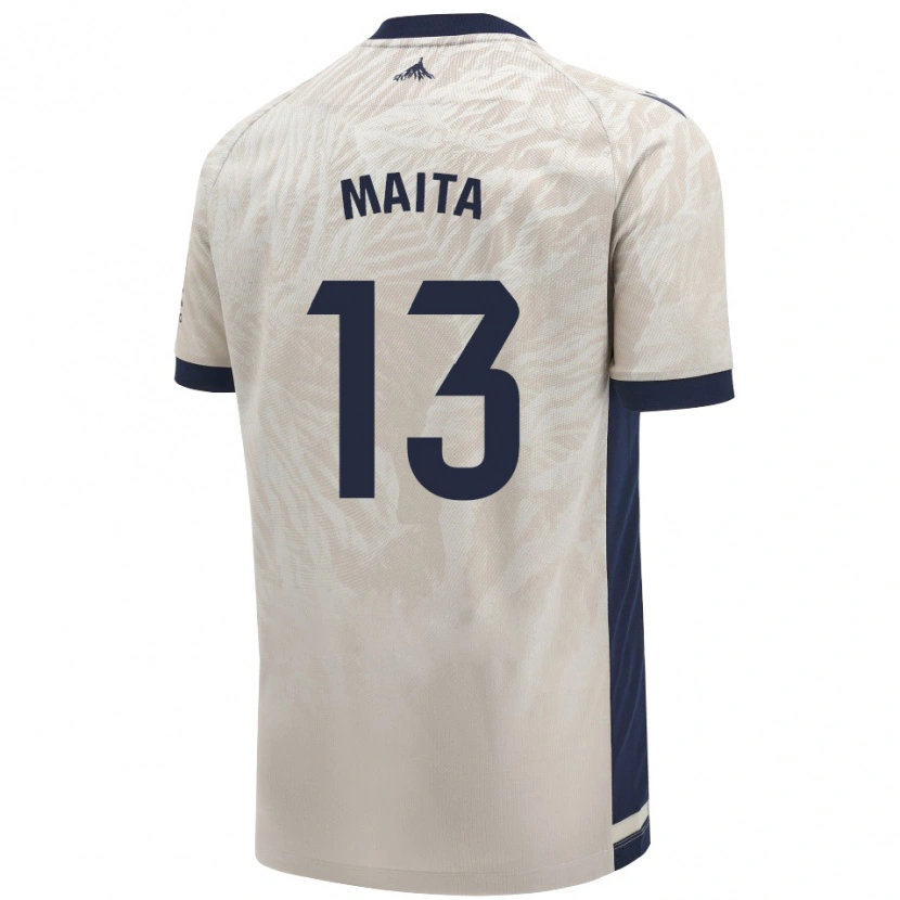 Danxen Mænd Maitane Zalba Irañeta #13 Lysegrå Udebane Spillertrøjer 2024/25 Trøje T-Shirt