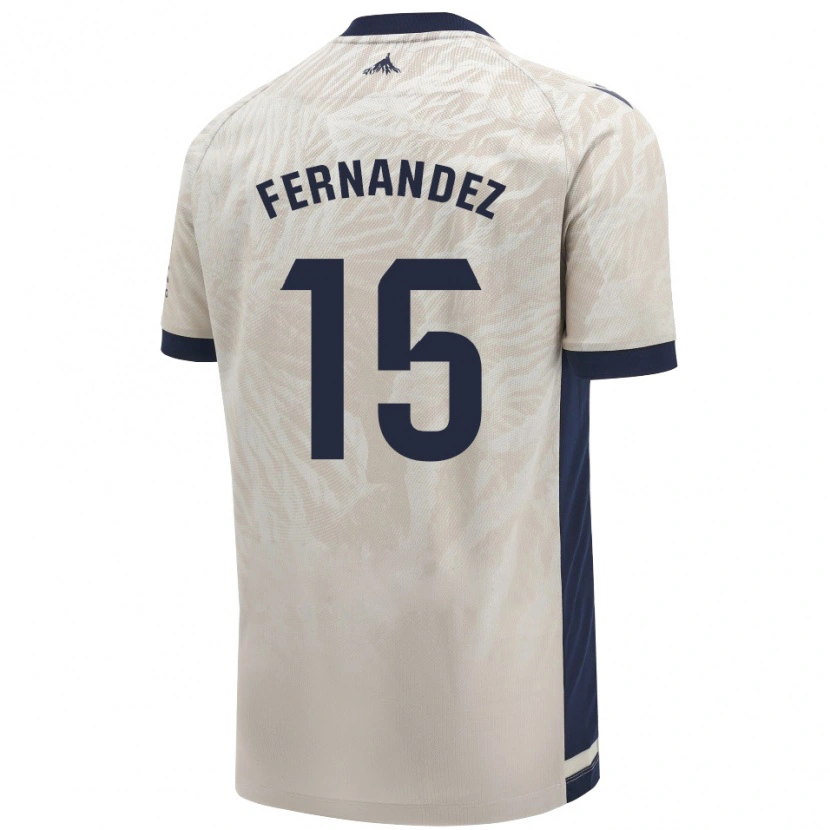 Danxen Mænd Leyre Fernández Sánchez #15 Lysegrå Udebane Spillertrøjer 2024/25 Trøje T-Shirt