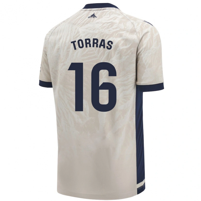 Danxen Mænd Mar Torrás De Fortuny #16 Lysegrå Udebane Spillertrøjer 2024/25 Trøje T-Shirt