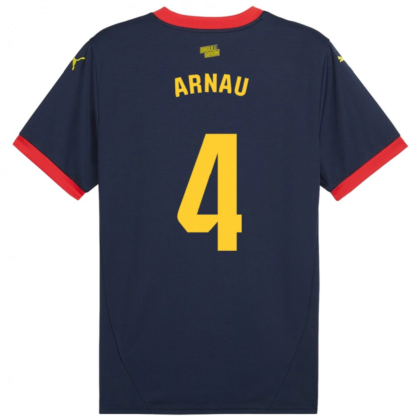 Danxen Mænd Arnau Martínez #4 Marine Rød Udebane Spillertrøjer 2024/25 Trøje T-Shirt