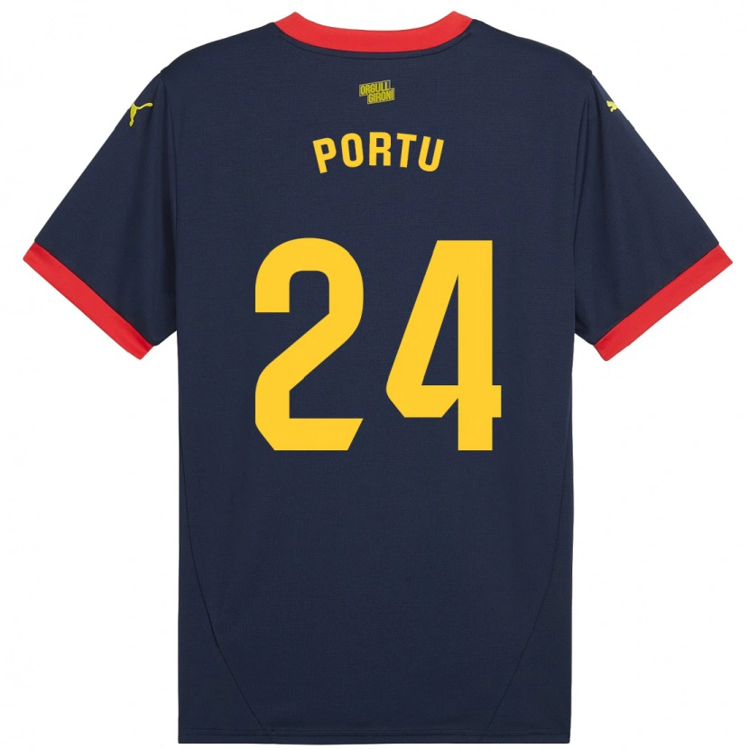 Danxen Mænd Portu #24 Marine Rød Udebane Spillertrøjer 2024/25 Trøje T-Shirt