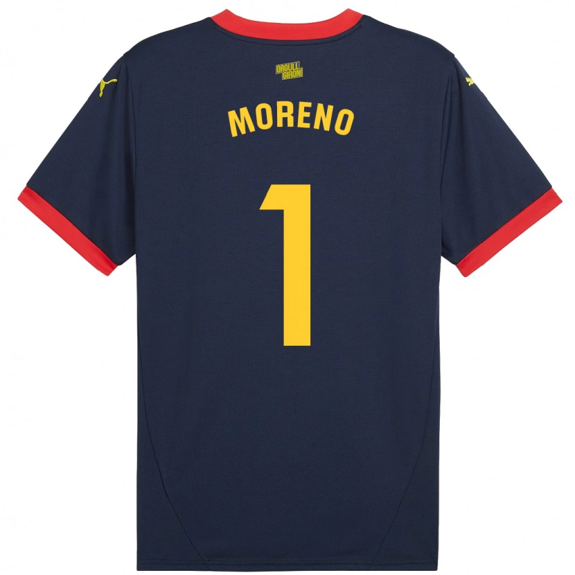 Danxen Mænd Gerard Moreno #1 Marine Rød Udebane Spillertrøjer 2024/25 Trøje T-Shirt