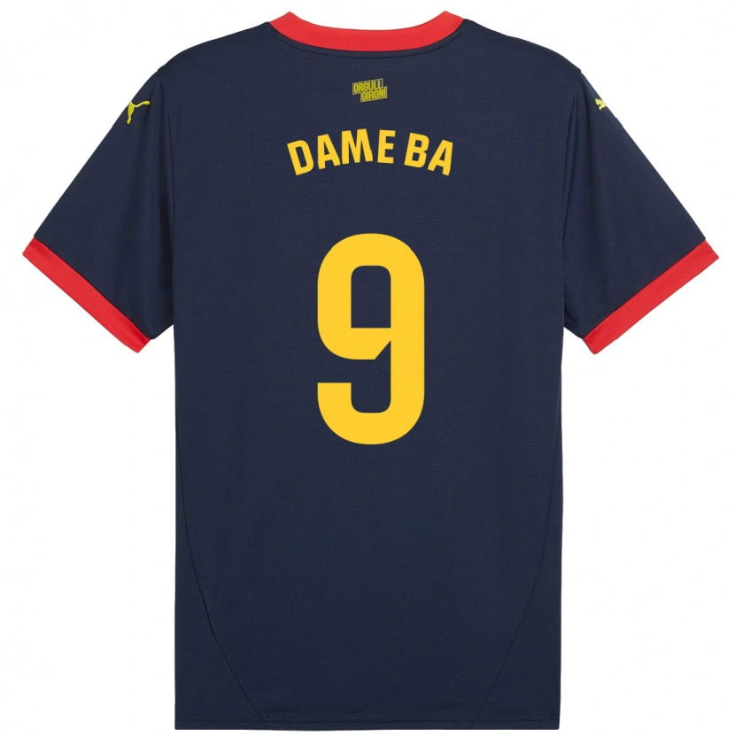 Danxen Mænd Papa Dame Ba #9 Marine Rød Udebane Spillertrøjer 2024/25 Trøje T-Shirt
