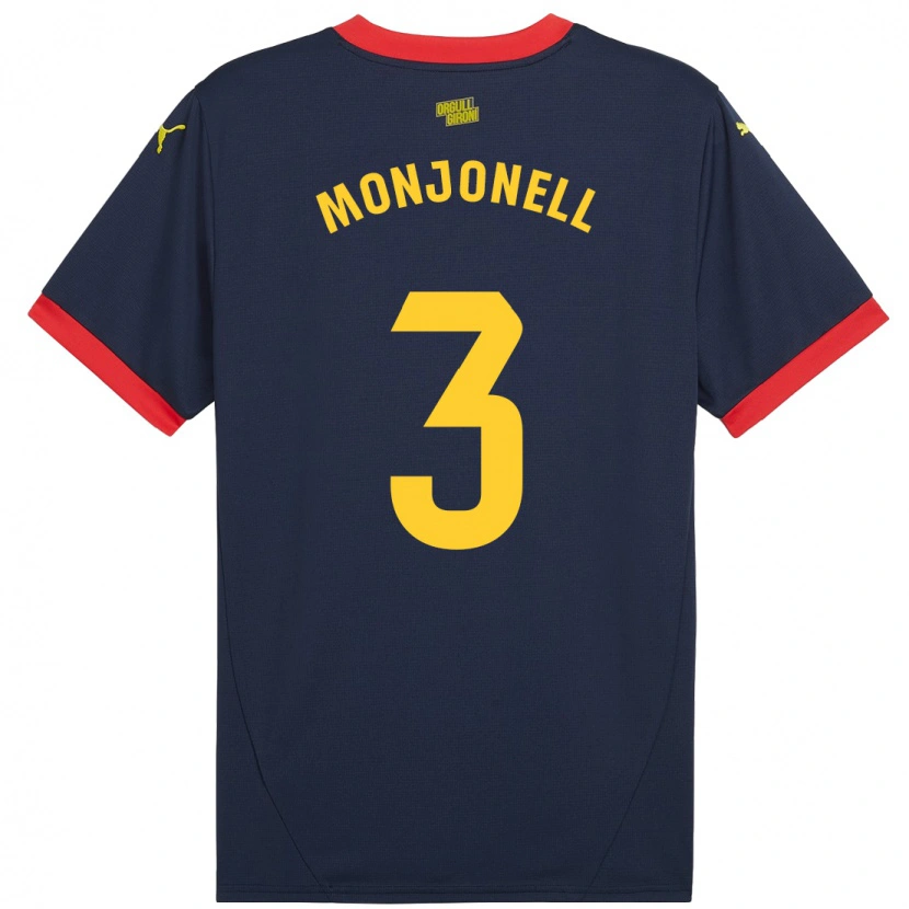 Danxen Mænd Eric Monjonell #3 Marine Rød Udebane Spillertrøjer 2024/25 Trøje T-Shirt