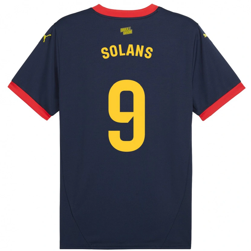 Danxen Mænd Sergi Solans #9 Marine Rød Udebane Spillertrøjer 2024/25 Trøje T-Shirt