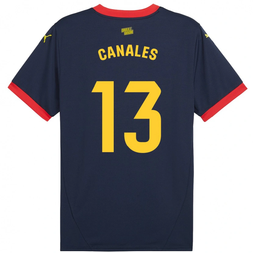 Danxen Mænd Juanvi Canales #13 Marine Rød Udebane Spillertrøjer 2024/25 Trøje T-Shirt