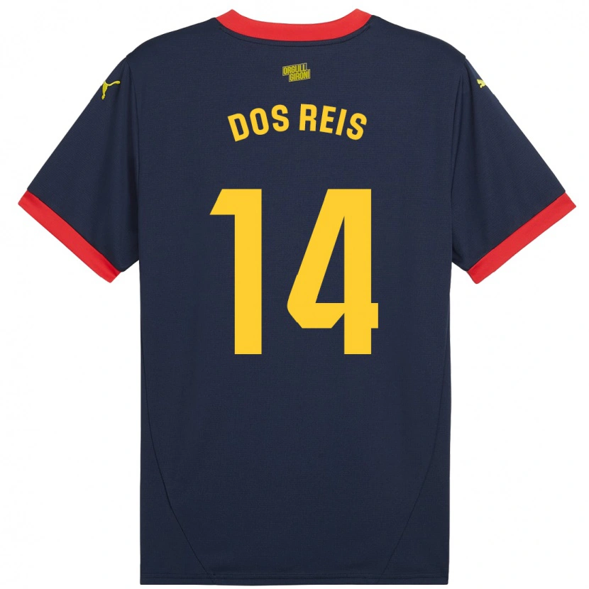 Danxen Mænd Leo Dos Reis #14 Marine Rød Udebane Spillertrøjer 2024/25 Trøje T-Shirt