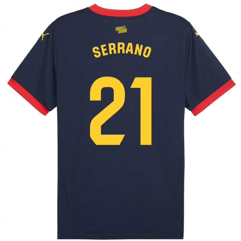 Danxen Mænd Ot Serrano #21 Marine Rød Udebane Spillertrøjer 2024/25 Trøje T-Shirt