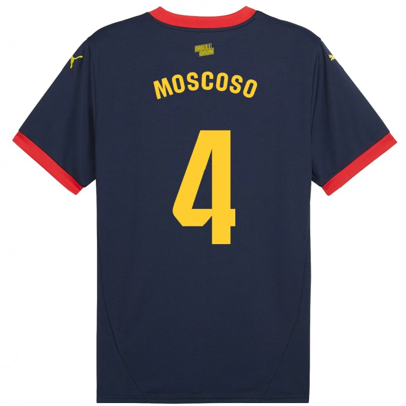 Danxen Mænd Miriam Moscoso #4 Marine Rød Udebane Spillertrøjer 2024/25 Trøje T-Shirt