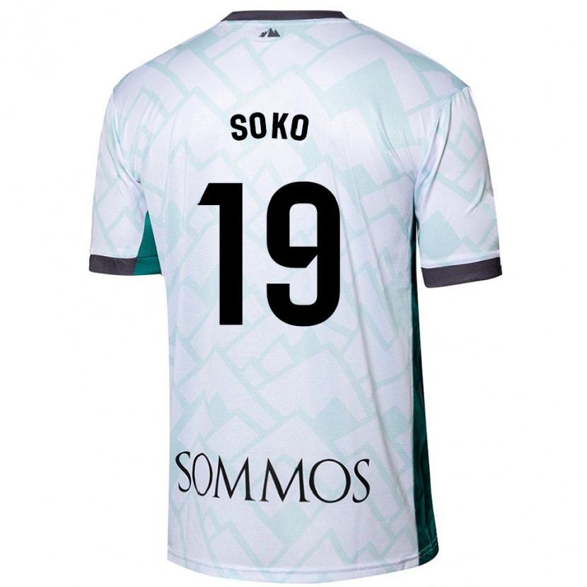 Danxen Mænd Patrick Soko #19 Hvid Grøn Udebane Spillertrøjer 2024/25 Trøje T-Shirt