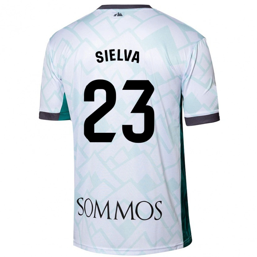 Danxen Mænd Óscar Sielva #23 Hvid Grøn Udebane Spillertrøjer 2024/25 Trøje T-Shirt