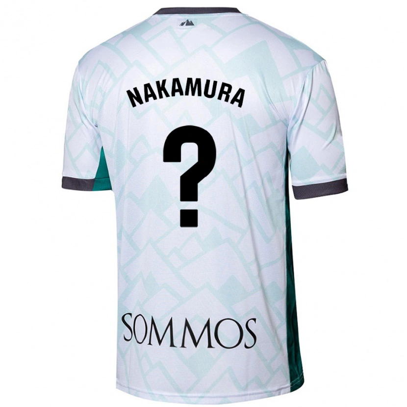 Danxen Mænd Togo Nakamura #0 Hvid Grøn Udebane Spillertrøjer 2024/25 Trøje T-Shirt