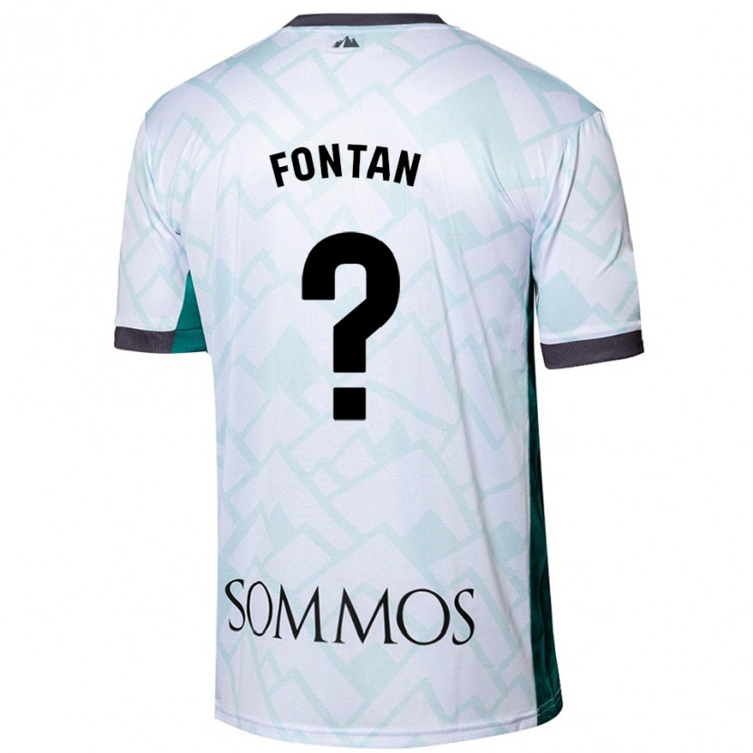 Danxen Mænd Nico Fontán #0 Hvid Grøn Udebane Spillertrøjer 2024/25 Trøje T-Shirt