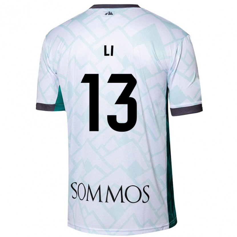 Danxen Mænd Changyi Li #13 Hvid Grøn Udebane Spillertrøjer 2024/25 Trøje T-Shirt