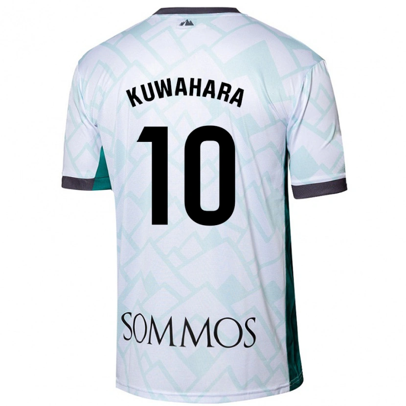 Danxen Mænd Akane Kuwahara #10 Hvid Grøn Udebane Spillertrøjer 2024/25 Trøje T-Shirt