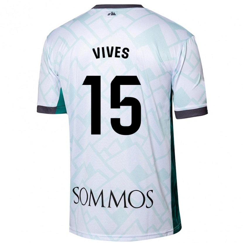 Danxen Mænd Helena Vives #15 Hvid Grøn Udebane Spillertrøjer 2024/25 Trøje T-Shirt