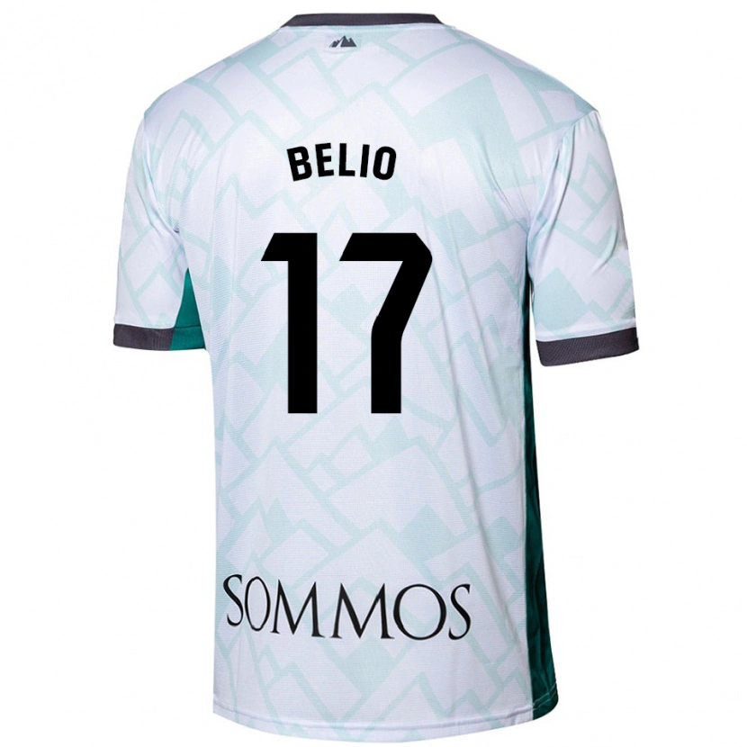 Danxen Mænd Marta Belio #17 Hvid Grøn Udebane Spillertrøjer 2024/25 Trøje T-Shirt