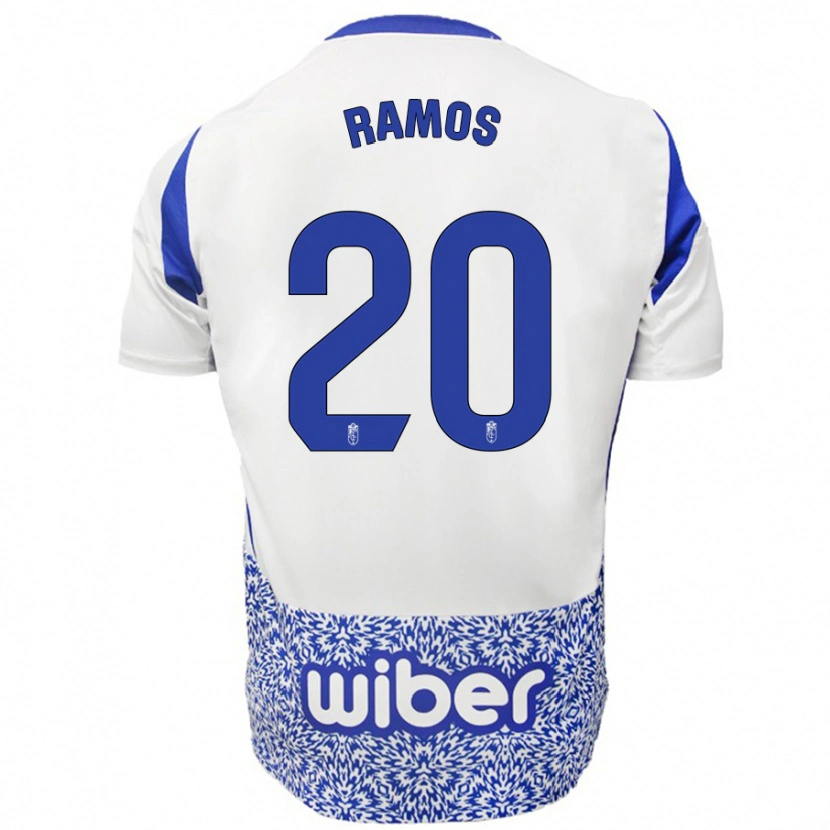 Danxen Mænd Lucía Ramos #20 Hvid Blå Udebane Spillertrøjer 2024/25 Trøje T-Shirt