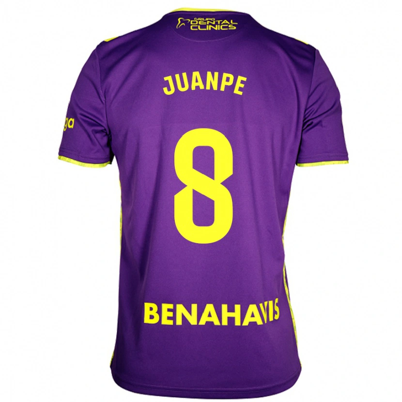 Danxen Mænd Juanpe #8 Lilla Gul Udebane Spillertrøjer 2024/25 Trøje T-Shirt