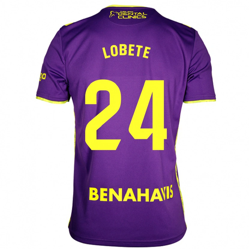 Danxen Mænd Julen Lobete #24 Lilla Gul Udebane Spillertrøjer 2024/25 Trøje T-Shirt
