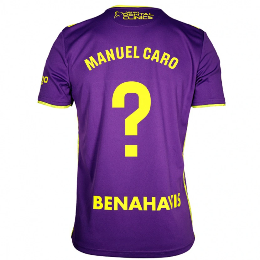 Danxen Mænd José Manuel Caro #0 Lilla Gul Udebane Spillertrøjer 2024/25 Trøje T-Shirt
