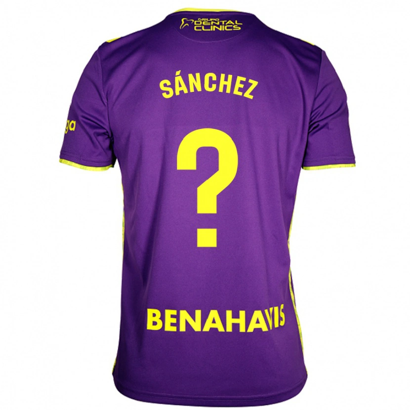 Danxen Mænd Álvaro Sánchez #0 Lilla Gul Udebane Spillertrøjer 2024/25 Trøje T-Shirt