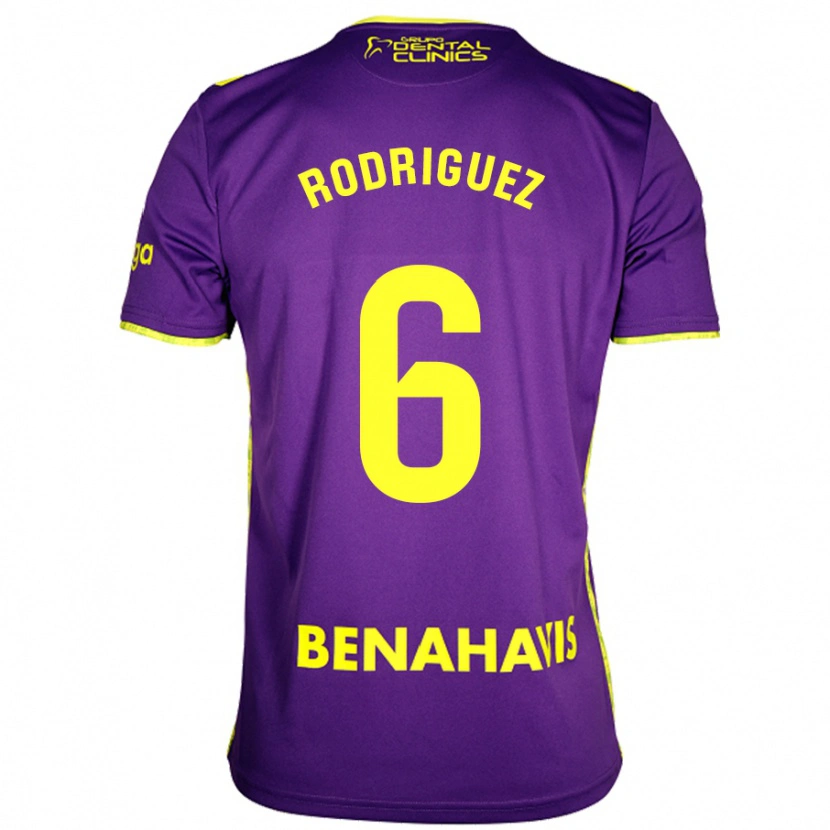 Danxen Mænd Rafa Rodríguez #6 Lilla Gul Udebane Spillertrøjer 2024/25 Trøje T-Shirt