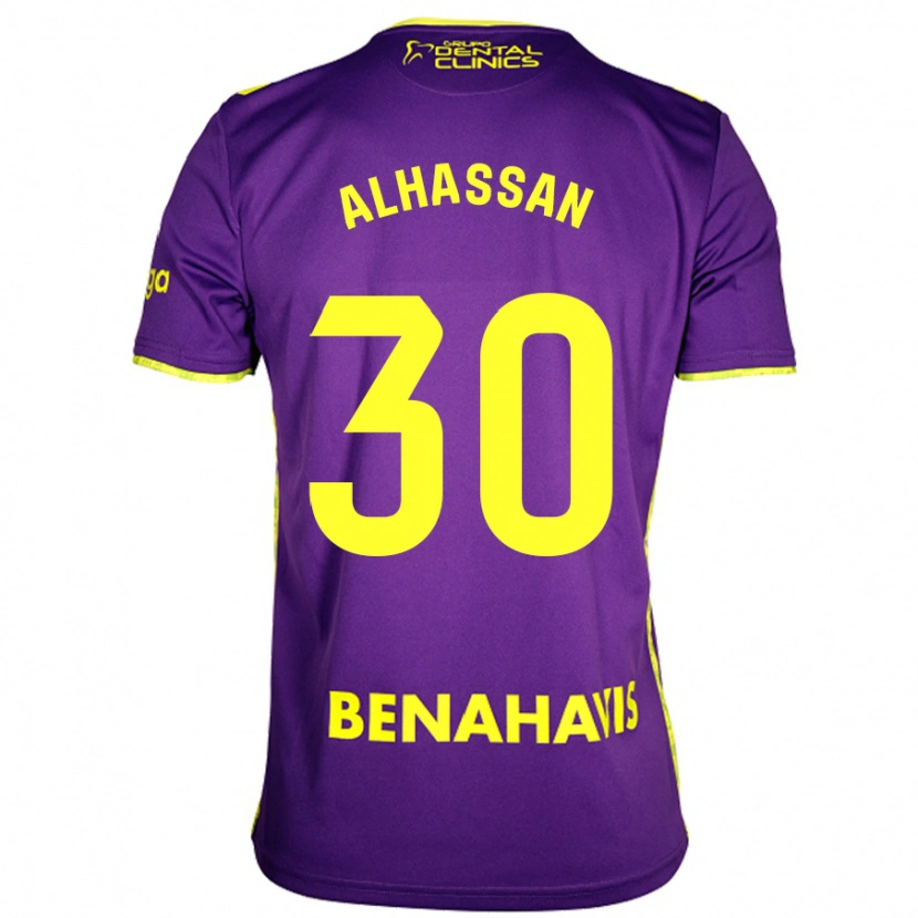 Danxen Mænd Mubarak Alhassan #30 Lilla Gul Udebane Spillertrøjer 2024/25 Trøje T-Shirt